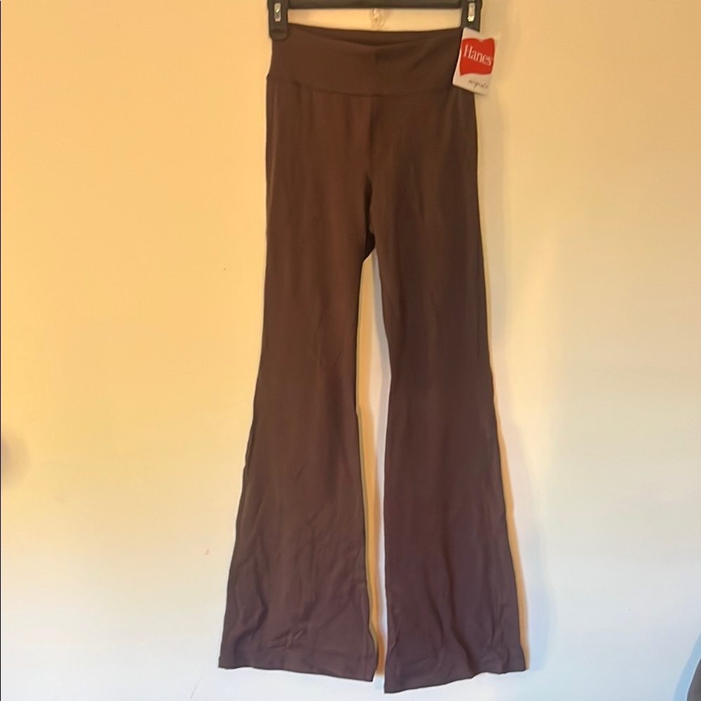 Hanes Brown Boot Cut Flare Leggings